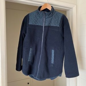 Madewell (Re)sourced Sherpa Zip-Front Jacket Size: Small